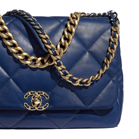 chanel 19 dark blue|chanel 19 flap bag.